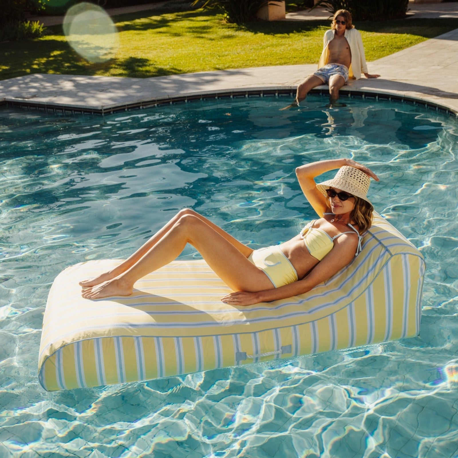 Fabric Sunbed Lounger
