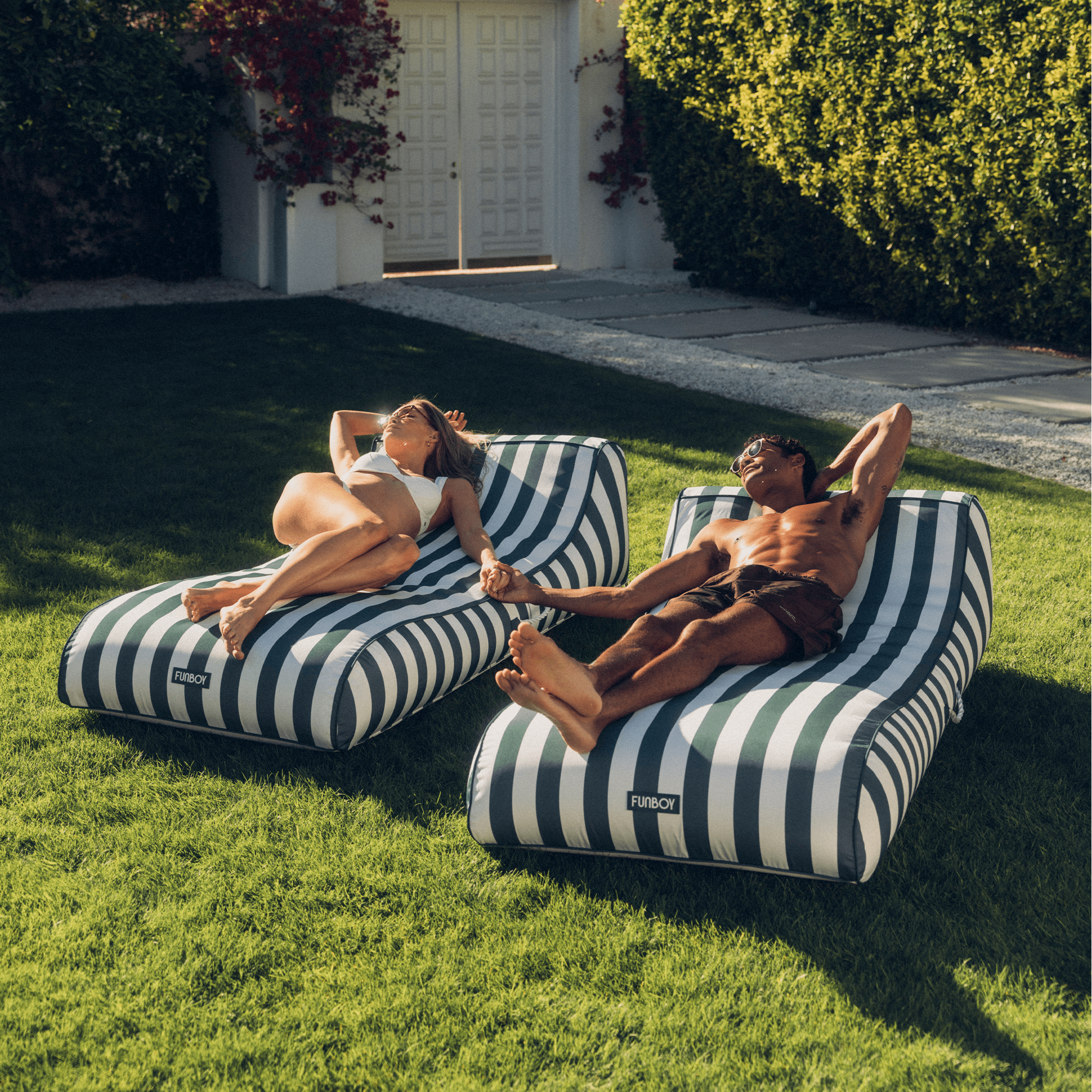 Fabric Sunbed Lounger