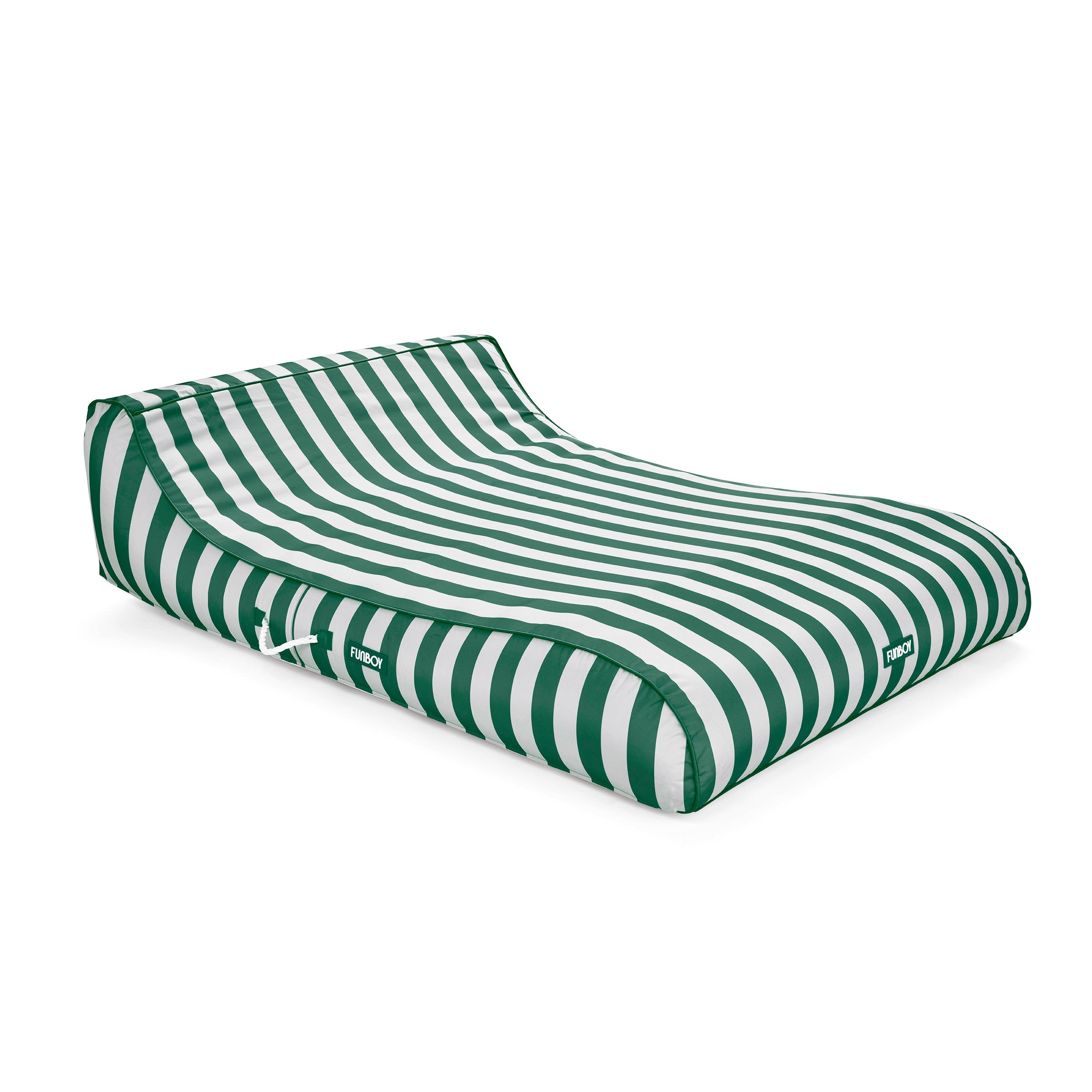 Double Fabric Lounger Green Stripe